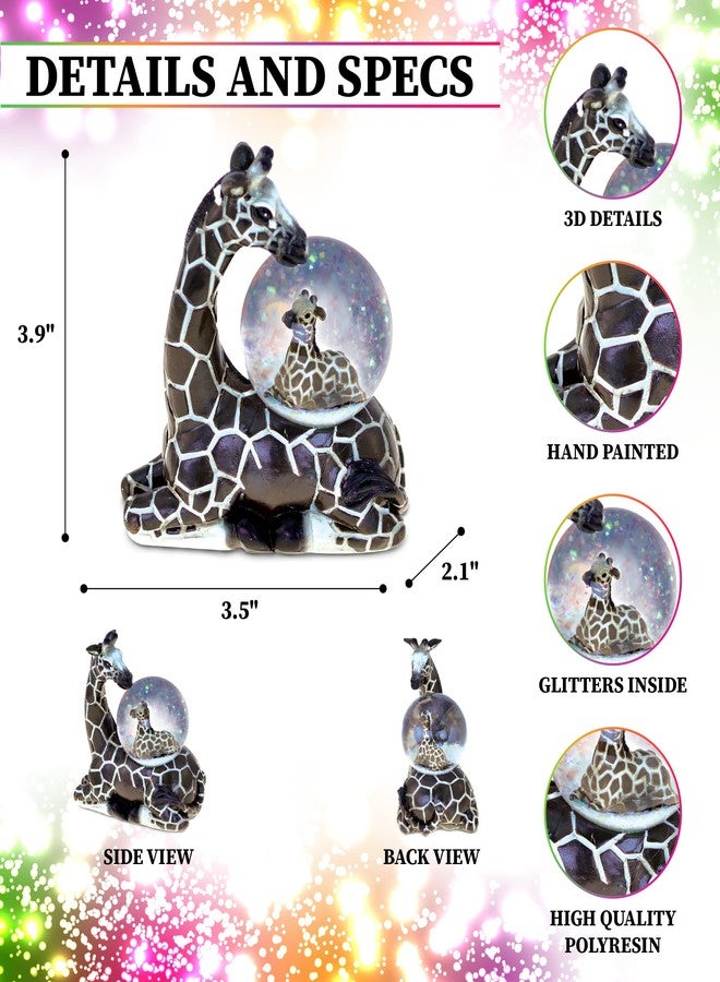 Puzzled COTA Global Giraffe Snow Globe Decor - Beautiful Snow Globe Decorations with Giraffe Figurine, Collectible Snow Globes Perfect Giraffe Decor for Home, Office Space, Figurine Shelf, or Desk - 45mm - Image 2
