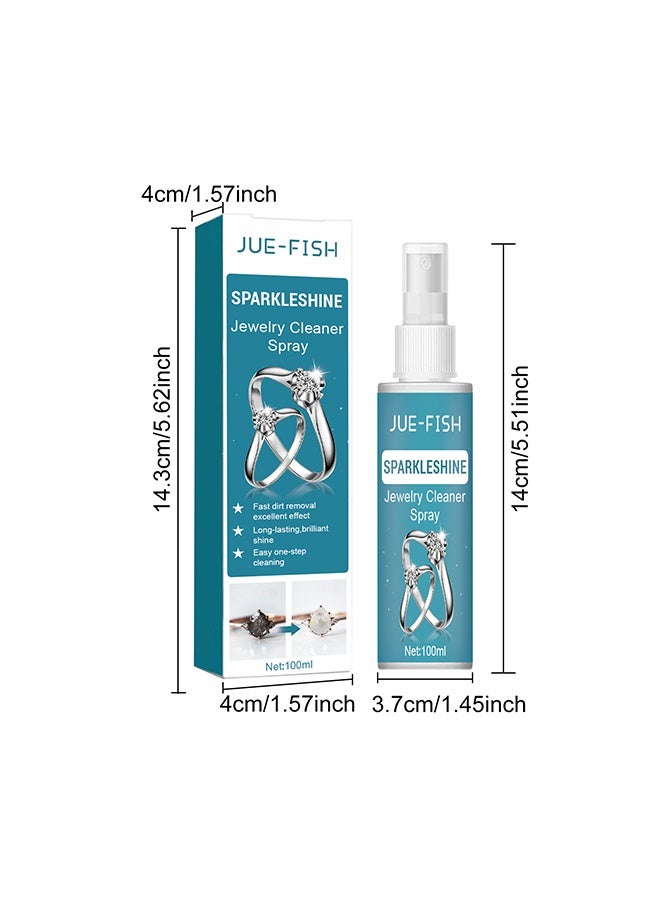JUE-FISH Jewelry Spray Cleaner for Necklaces, Gold Jewelry, and Accessories - Stain Removal and Anti-Oxidation Cleaner - Image 2