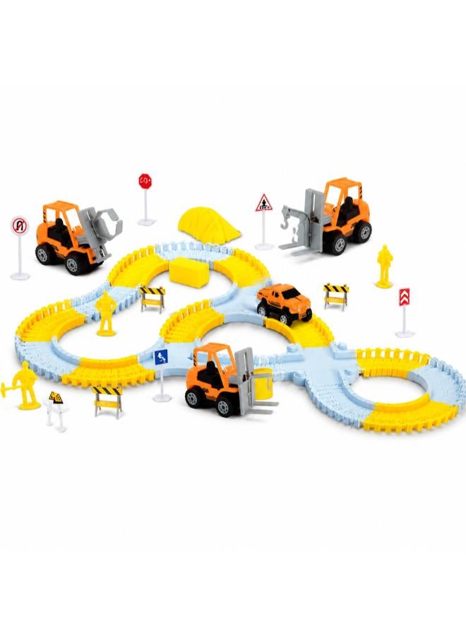 Engineering Rail Car Construction Track Set – 152 Pieces