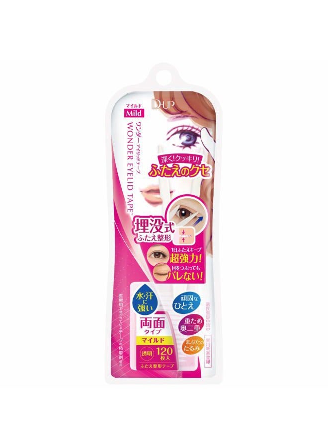 D-UP Eyelid Lift Tape for Enhanced Eye Makeup, Invisible, Self-Adhesive Japanese Double Eyelid Stickers, Mild, 120pcs - Image 1