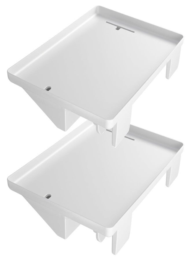 رفان جانبيان للسرير، مناسبان لأسرّة بطابقين في السكن الجامعي، طاولة جانبية قابلة للتثبيت، منظم صينية بجانب السرير، مستلزمات أساسية لغرف السكن الجامعي للبنات والشباب، صينية جانبية للسرير مع نظام إدارة الكابلات، للعودة إلى المدرسة - Image 1