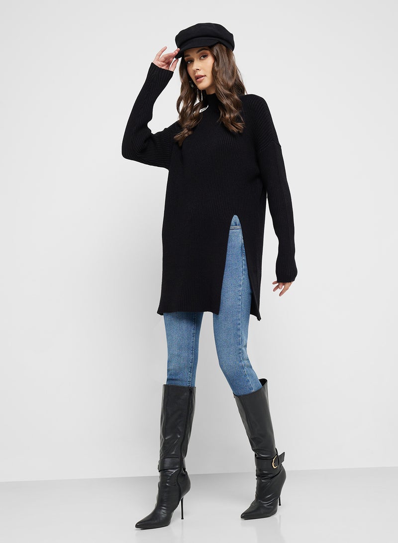 ONLY High Neck Side Slit Knit  - Image 4