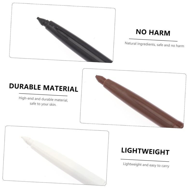 Beard Filling Pens for Men 6pcs Beard Shaper Tool Precision Tip for Grooming and Styling Facial Hair Includes Brush and Eyeliner Pencil - Image 5