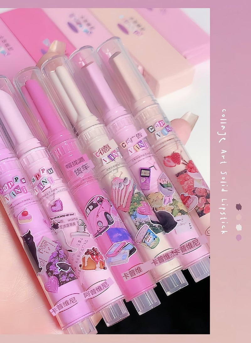 Cappuvini Jelly Lipstick, Tinted Lip Gloss Heart Shape Lip Stain, Mirror Moisturizing Lip Glaze, Long Lasting Nourishing Lip Glow Balm, Moisturizing Milk Tea Love Lipstick, (01# Good Barbie) - Image 2