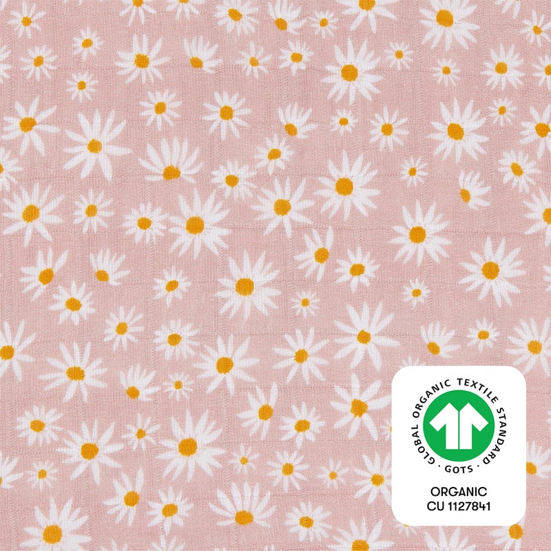 Babyletto 100% Organic Cotton Crib Sheet, GOTS-Certified, Fitted 360Â°, Ultra-Soft and Breathable Muslin - Daisy - Image 5