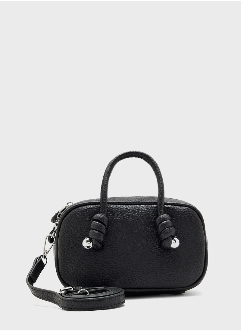 ELLA Metal Trim Detail Satchel Bag