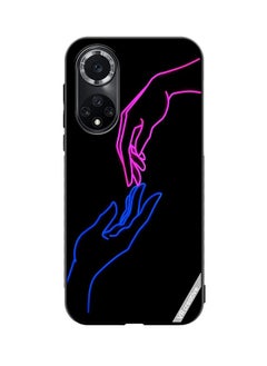 Protective Case Cover For Huawei Nova 9 Pro Hands In Neon Lights Design Multicolour