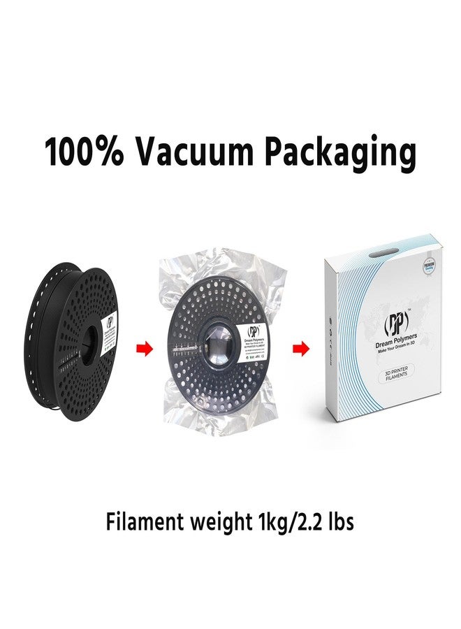 DP - DREAM POLYMERS Dreampolymers Premium TPU Filament 1.75mm 1kg: Premium Flexible 3D Printer Material with +/- 0.02mm Tolerance. Ideal for Direct Drive & Bowden Type 3D Printers. (Black) - Image 5