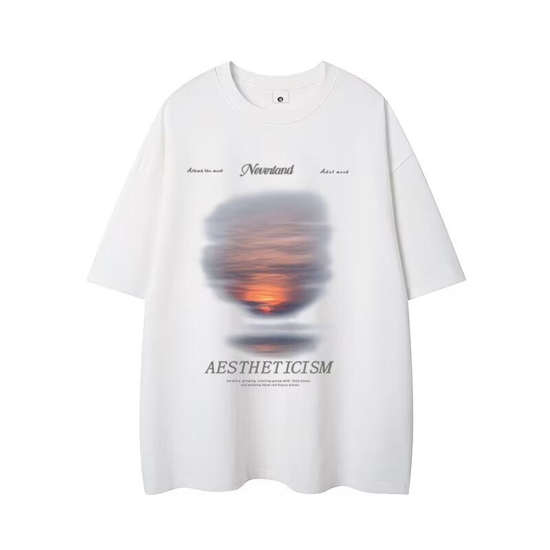 Heavy 180g Short-sleeved T-shirt Men's Summer New Khmer Fashion Brand Round Neck Casual Loose Half-sleeved Top T-shirt - Image 1
