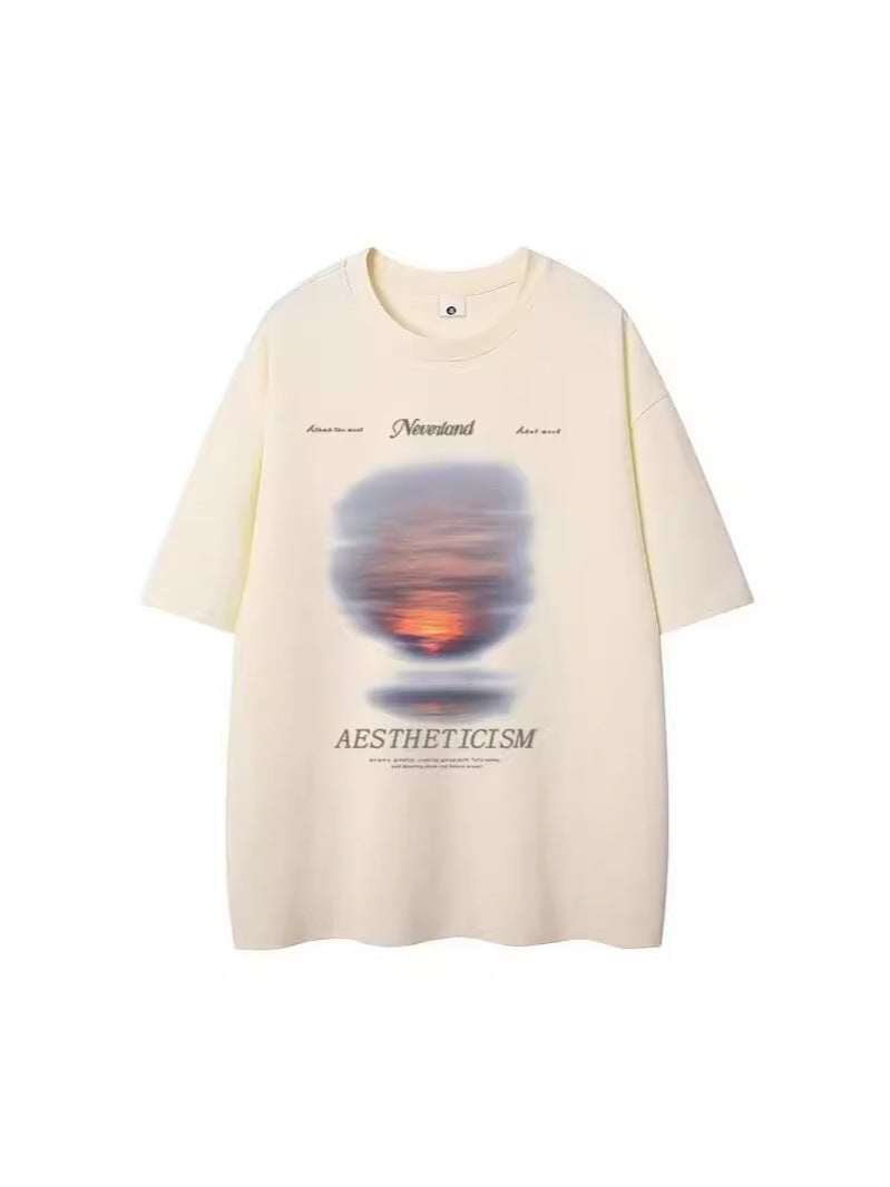 Heavy 180g Short-sleeved T-shirt Men's Summer New Khmer Fashion Brand Round Neck Casual Loose Half-sleeved Top T-shirt - Image 4