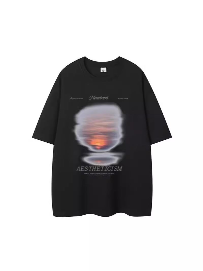 Heavy 180g Short-sleeved T-shirt Men's Summer New Khmer Fashion Brand Round Neck Casual Loose Half-sleeved Top T-shirt - Image 3