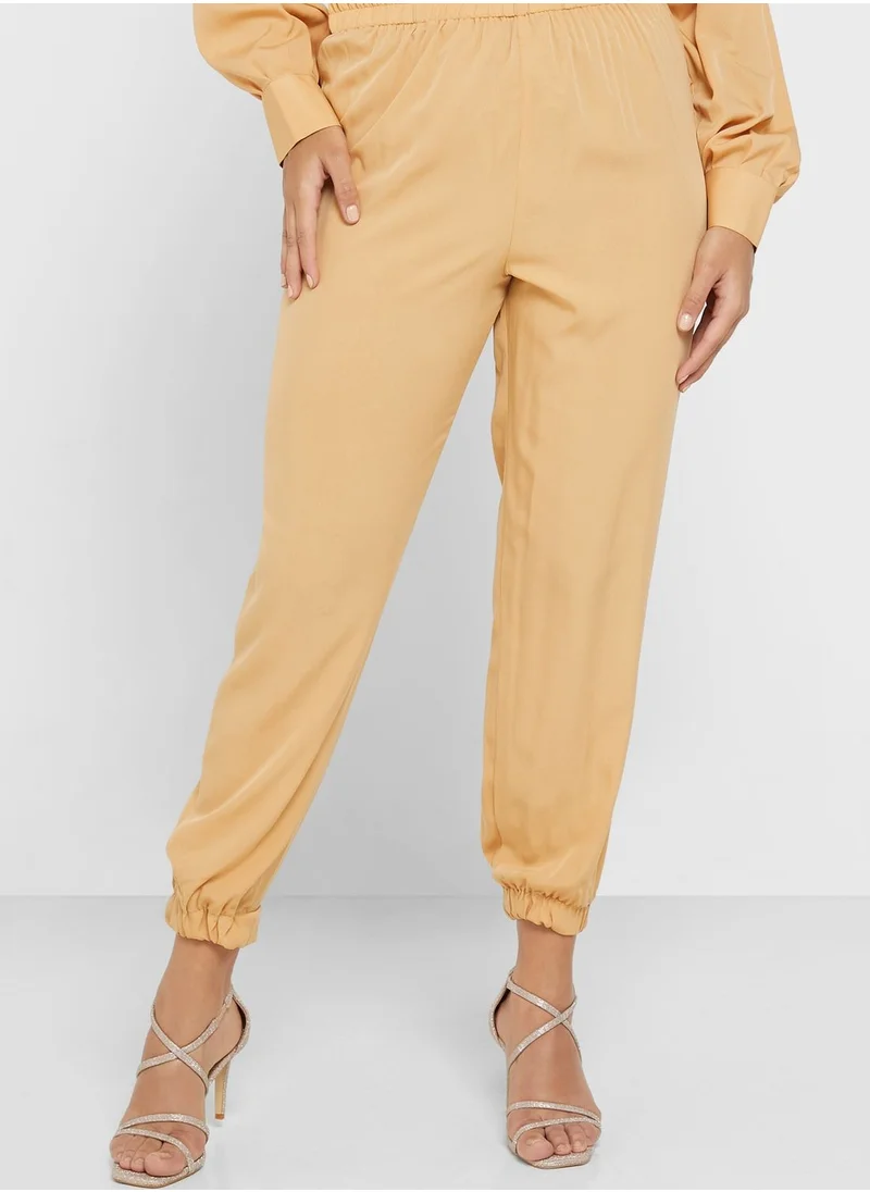 hayas closet Ruched Tie Detail Shirt & Pants Set