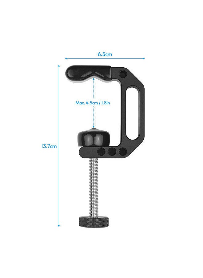 Generic - Universal C Clamp Heavy Duty Desktop Mount Clamp Tripod Light Stand Clamp with Standard 1/4 Inch & 3/8 Inch Screw Holes for Mounting Video Monitor Flash Speedlite Microphone - Image 1