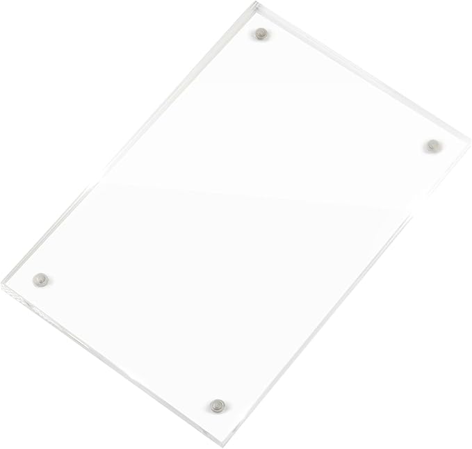 10x15cm Acrylic Magnetic Photo Frame For Desktop Poster Display Home Office - Image 1