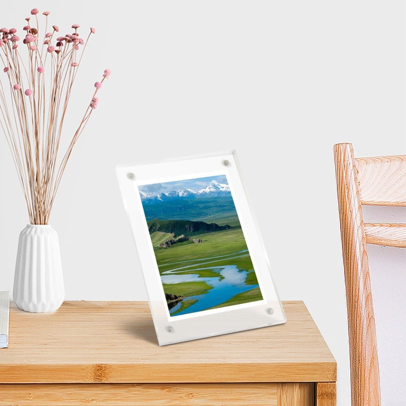 10x15cm Acrylic Magnetic Photo Frame For Desktop Poster Display Home Office - Image 5