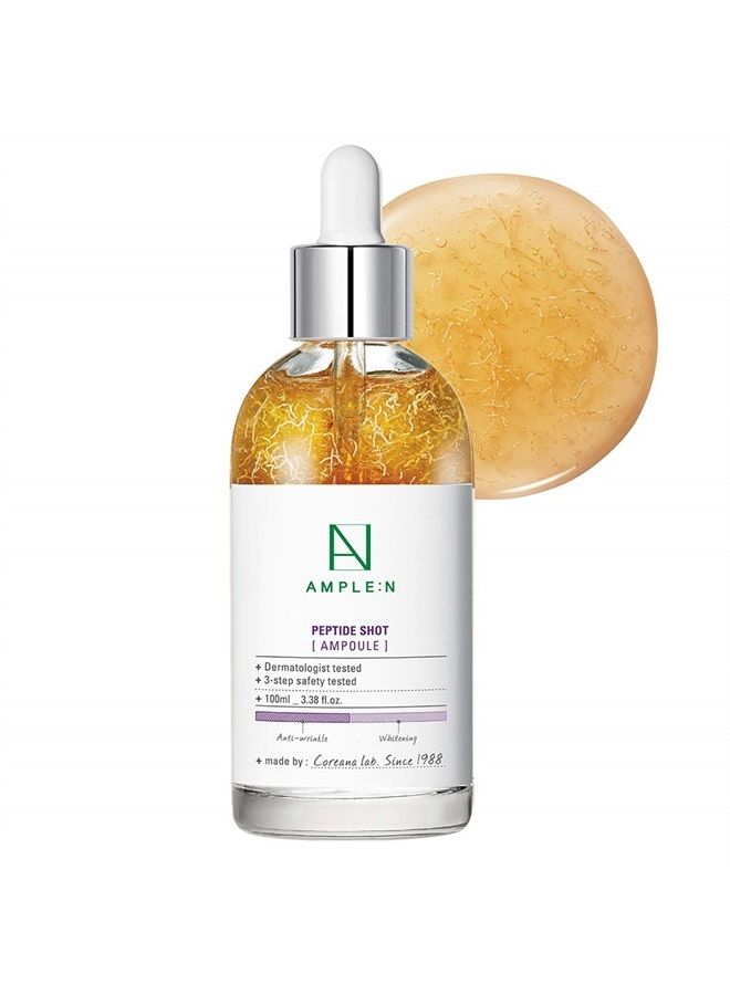 CORÉANA AMPLE:N Peptide Shot Ampoule - Anti-Aging Face Ampoule with Peptide Threads to Minimize Wrinkles and Improve Firmness - Peptide Serum to Lift Sagging Skin - Visibly Plump, 3.38 fl. oz. - Image 1