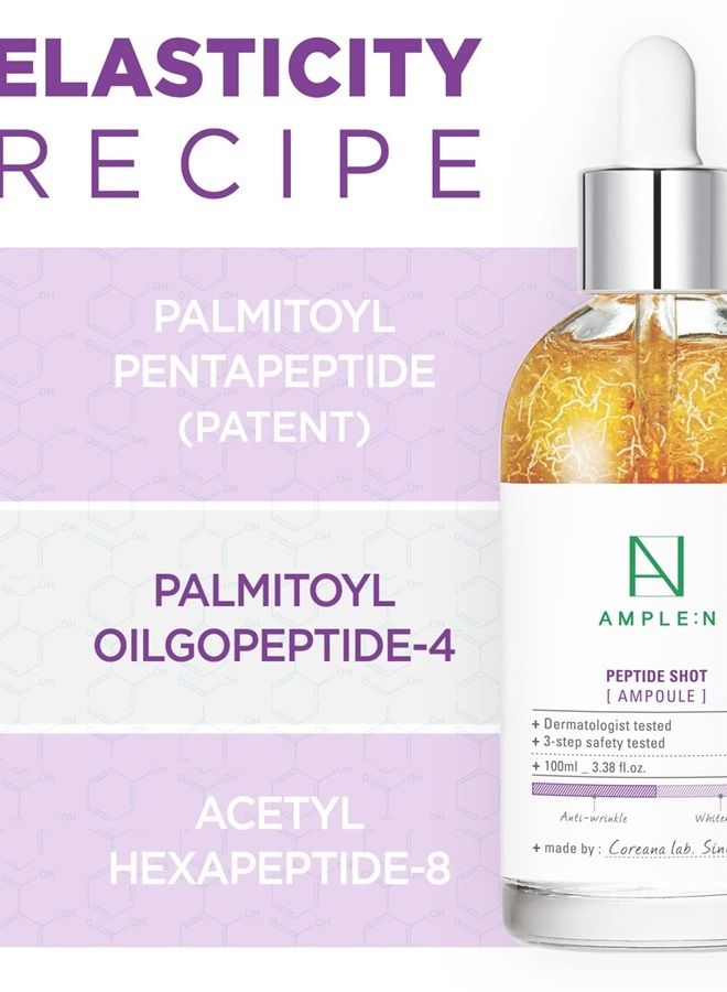 CORÉANA AMPLE:N Peptide Shot Ampoule - Anti-Aging Face Ampoule with Peptide Threads to Minimize Wrinkles and Improve Firmness - Peptide Serum to Lift Sagging Skin - Visibly Plump, 3.38 fl. oz. - Image 3