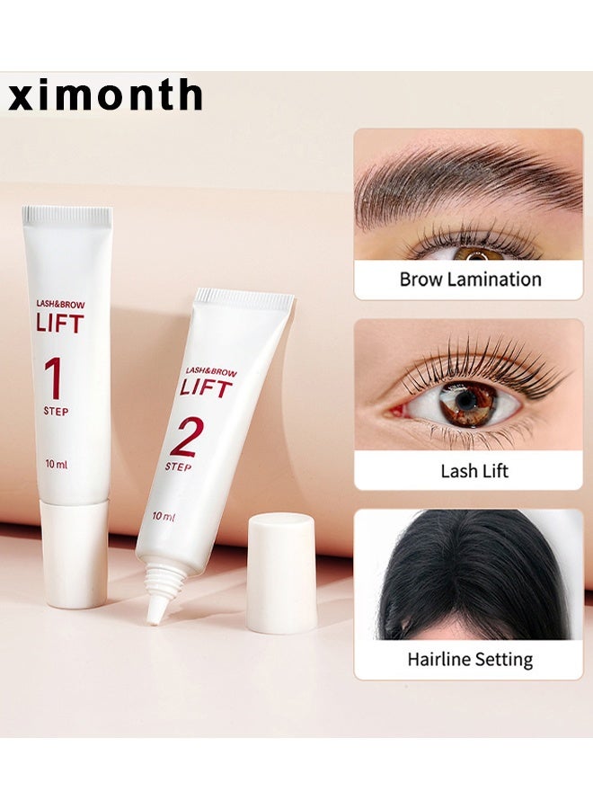 ximonth 2-in-1 Lash Lift and Brow Lamination Kit, High-Capacity Lotion Tubes for Salon or Home Use, Long-Lasting Curling and Setting for Supermodel Lashes - Image 5