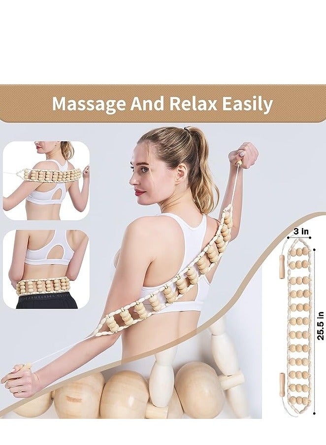 Arabest 5 In 1 Wood Therapy Massage Tools, Lymphatic Drainage Massager, Professional Maderoterapia Kit, Body Shaping, Anti-Cellulite, Massager Body Sculpting Tools for Muscle Pain Relief  - Image 3