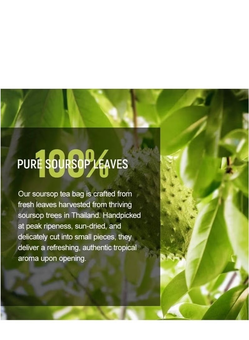 Wins Town 100% Pure Soursop Graviola Leaves tea,Annona muricata - Guanabana - Premium Quality 100% Pure Leaf ,1.5g*20 tea bags - Image 5