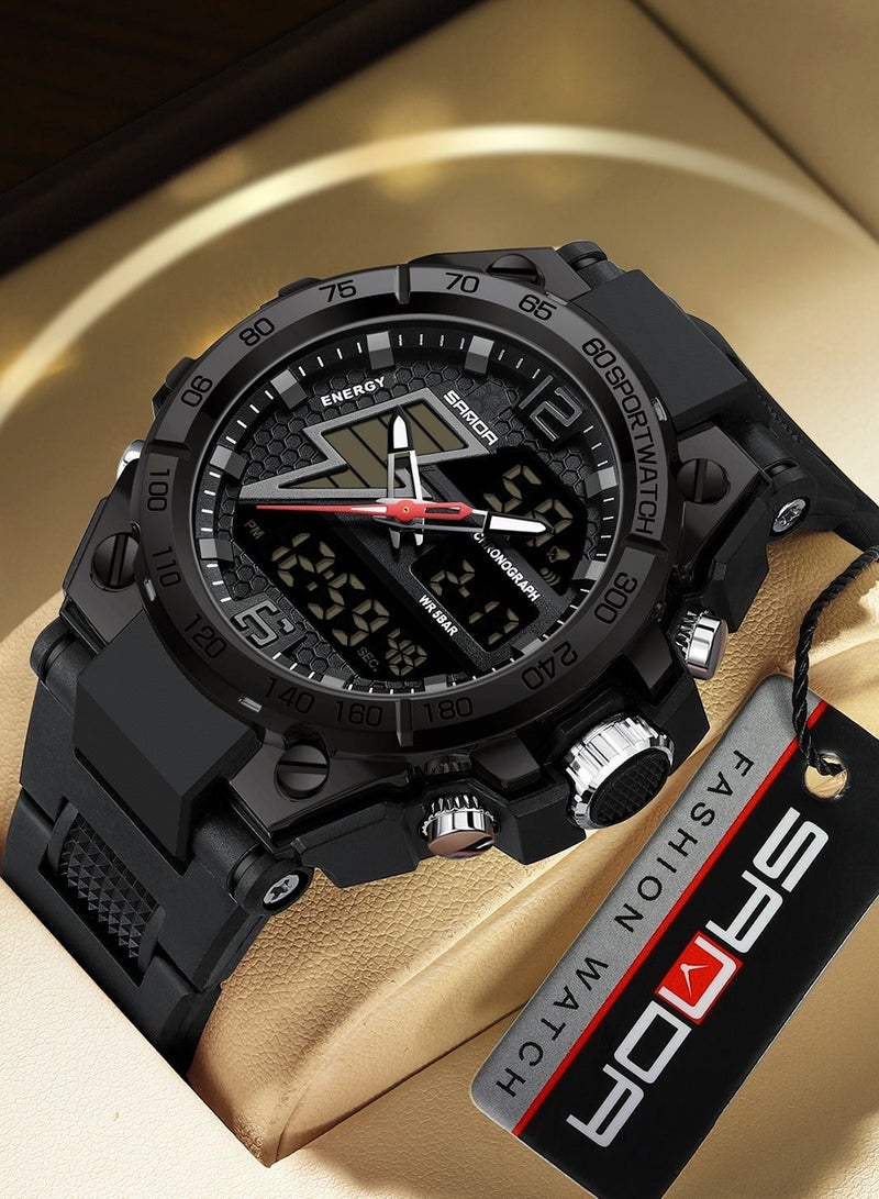 Sanda Men's Analog Digital Alarm Wrist Watches Waterproof Outdoor Sports Chronograph Hand Clock Trendy Fashion - Image 1