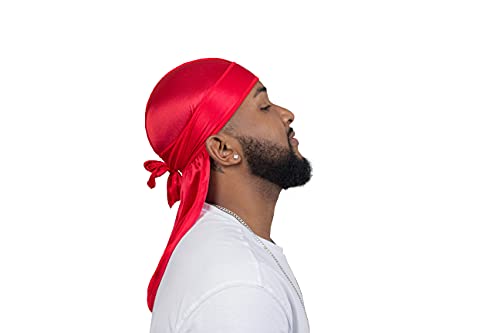 ForceWave 3 Pieces Silky Durags and 1 Wave Cap Pack for Men Waves, Moisture-Tech Fabric Satin Du-Rag - Image 5