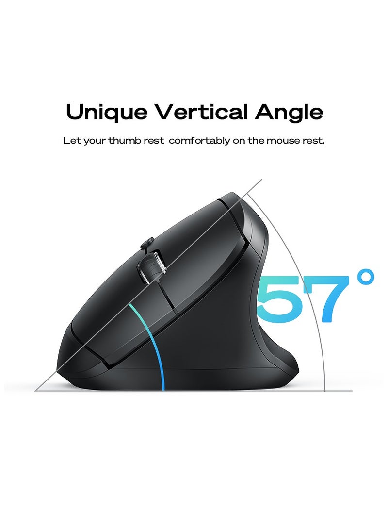 mblue Business Vertical Office Mouse – Silent Clicks, Smooth Control, Professional Performance, M206 Pro - Image 4