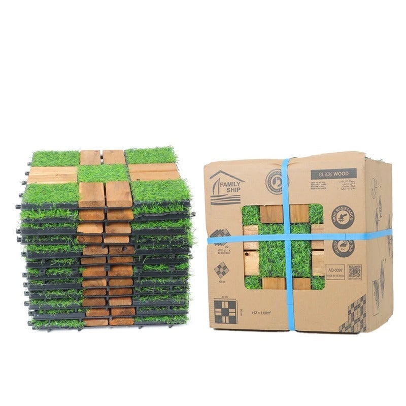 Family Ship Parquet flooring - grass flooring and wood flooring, size 30*30cm, 12 pieces - Image 2