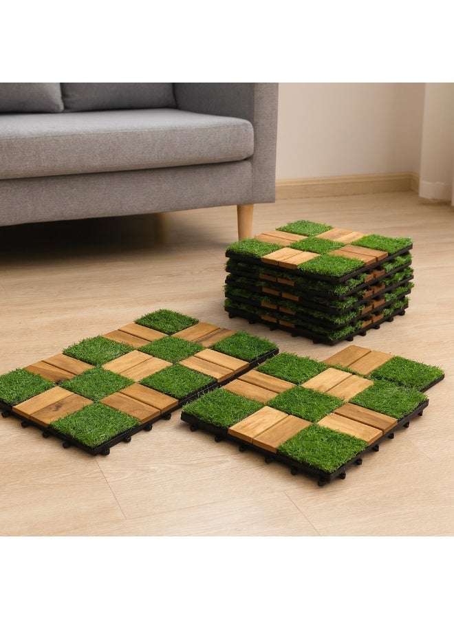 Family Ship Parquet flooring - grass flooring and wood flooring, size 30*30cm, 12 pieces - Image 1