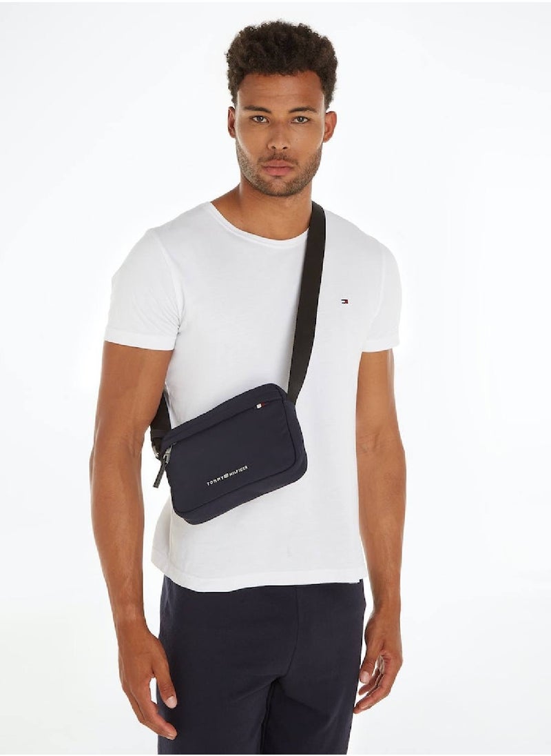 TOMMY HILFIGER Men's Signature Camera Crossover Bag - Polyester, Blue  - Image 2