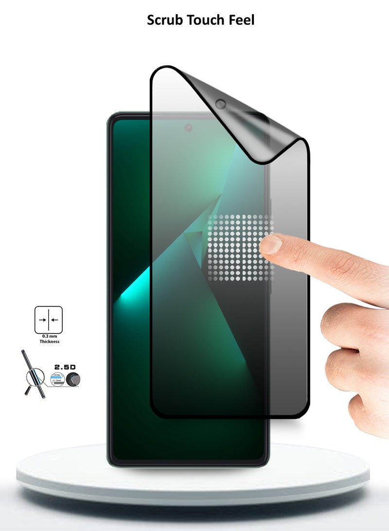 Wtech Tecno Pova 6 4G / Tecno Pova 6 Pro 5G 2024 Nano Ceramic Privacy Full Glue Full Cover Matte Flexible Screen Protector (MSCNMP) - Clear/Black - Image 2