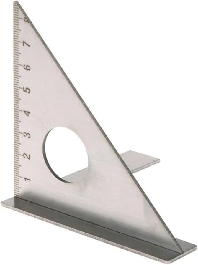 Stainless Steel 45 Degree Triangle Ruler For Woodworking Layout And Marking Tool - Image 1