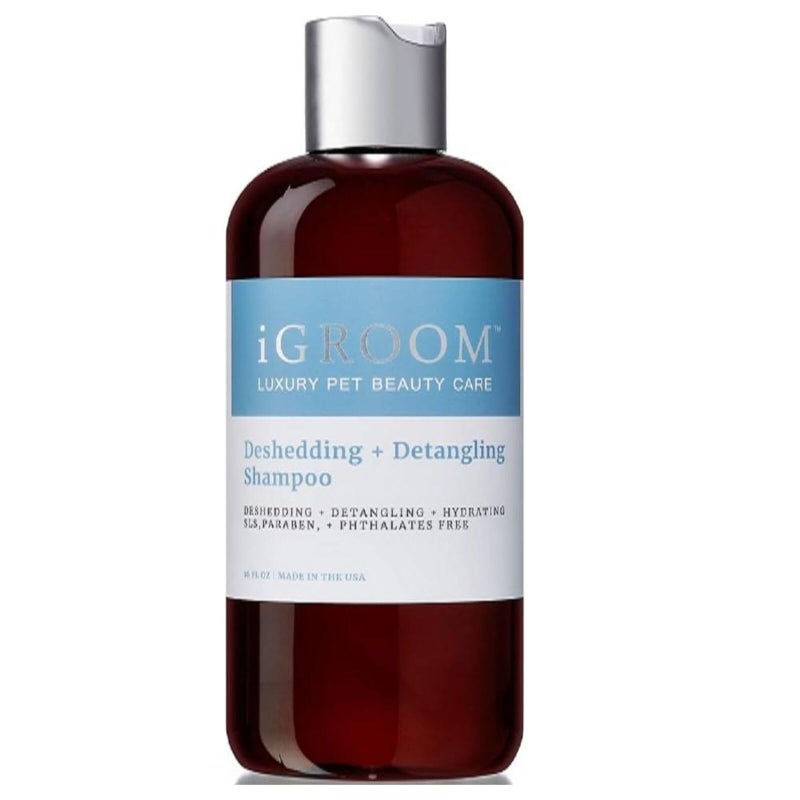 iGroom Deshedding & Detangling Dog Shampoo, Luxury Pet Beauty Care, Loosen Tangles + Unwanted Undercoat, Adds Shine + Volume, Made in USA (16 OZ) - Image 1