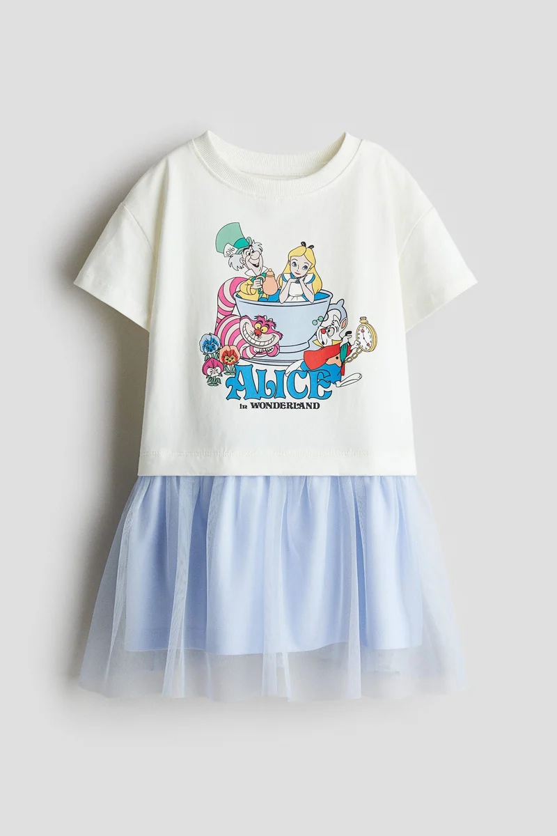 H&M Print-motif tulle dress