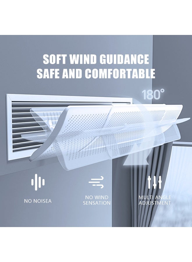 Meishida Central Air Conditioner Deflector, Adjustable AC Air Flow Deflector, Anti-direct Blowing Windshield Baffles for Home & Office, Retractable Windproof Baffle, Universal Air Conditioner (82-120cm)  - Image 2