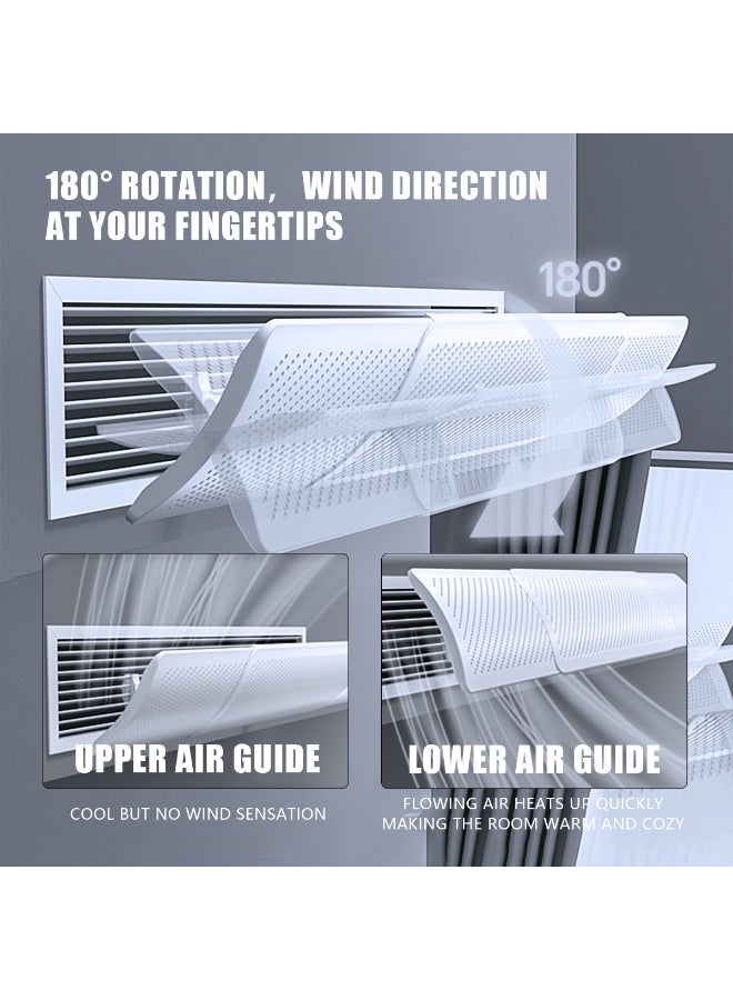 Meishida Central Air Conditioner Deflector, Adjustable AC Air Flow Deflector, Anti-direct Blowing Windshield Baffles for Home & Office, Retractable Windproof Baffle, Universal Air Conditioner (82-120cm)  - Image 3