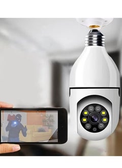 Light Bulb-Shaped Smart Security Camera – 1080P HD Wireless Wi-Fi Surveillance Camera | Motion Detection, Night Vision, 2-Way Audio | Easy Installation via E27 Socket | Smart Home Indoor/Outdoor Light Bulb Camera | Remote Access via Mobile App