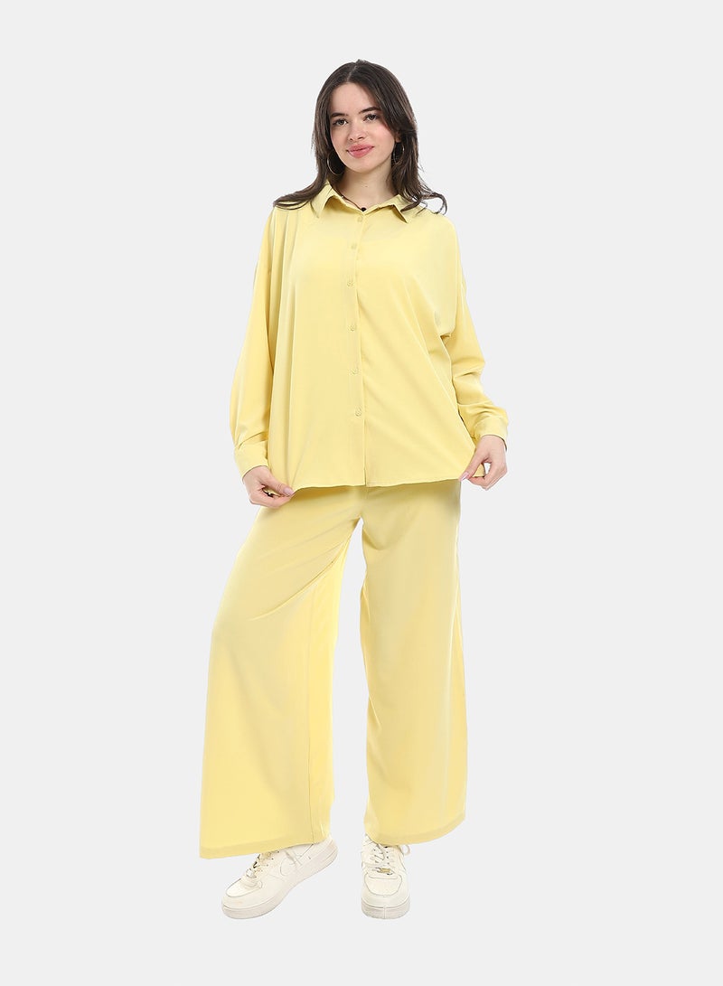 Andora Casual Suit For Woman - Yellow - Image 1