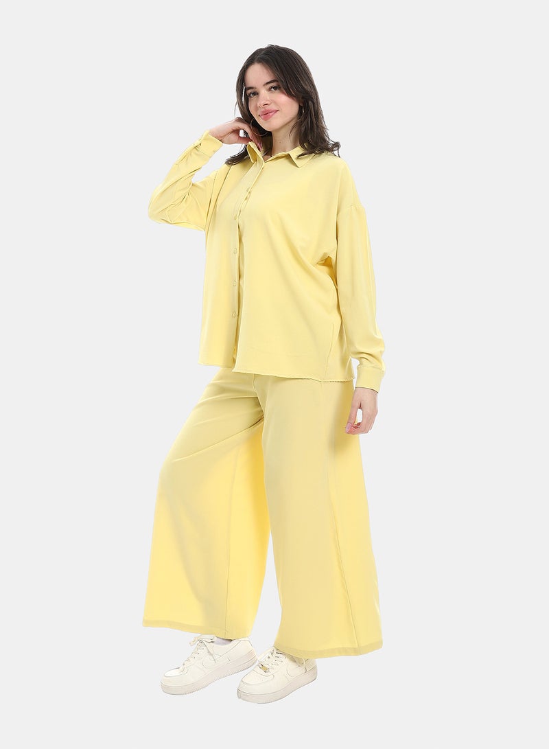 Andora Casual Suit For Woman - Yellow - Image 2