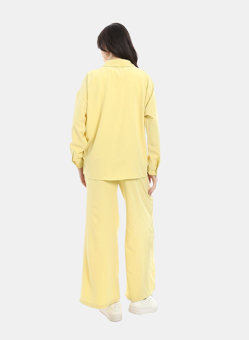 Andora Casual Suit For Woman - Yellow - Image 3