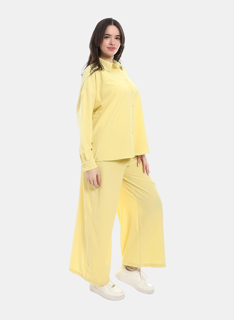 Andora Casual Suit For Woman - Yellow - Image 4
