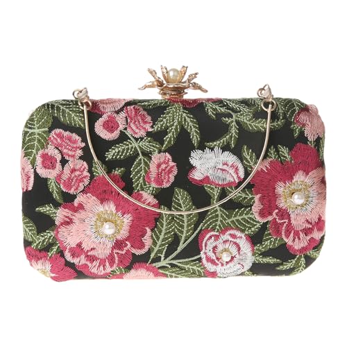 DA BODAN Womens Vintage Floral Embroidery Clutch Evening Handbag Shoulder Bags Purse for Wedding Party Prom - Image 1