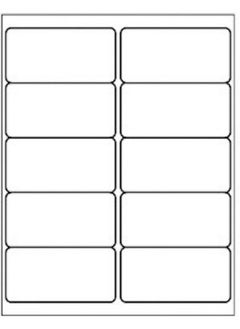 FungLam 10 Up Shipping Address Labels 2 X 4 1000 Labels  - Image 1