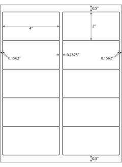 FungLam 10 Up Shipping Address Labels 2 X 4 1000 Labels  - Image 2