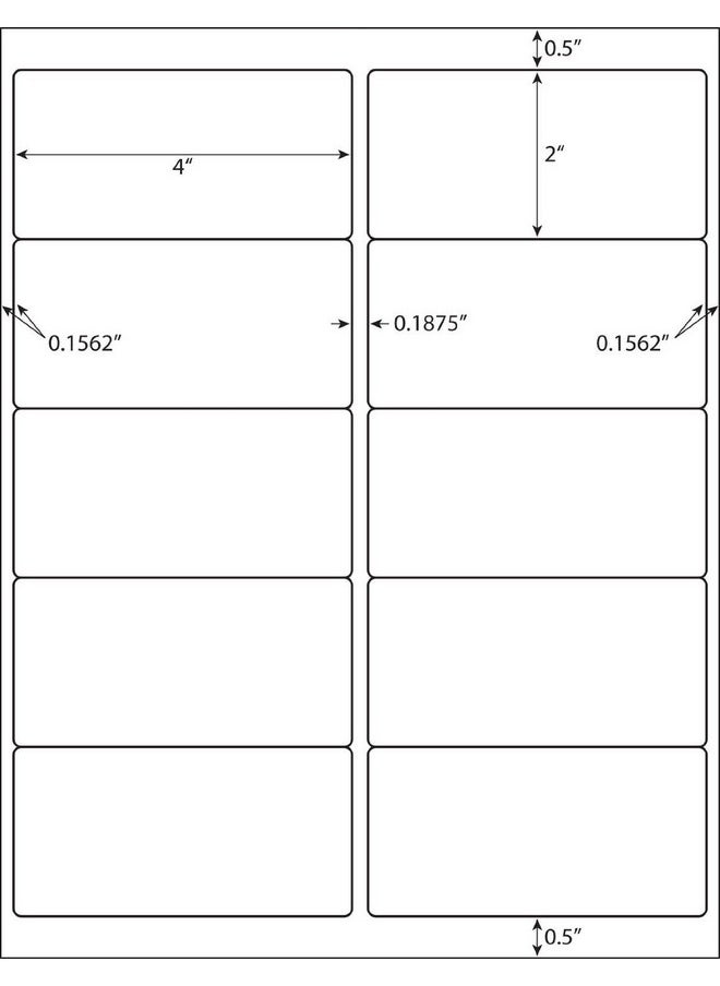 FungLam - 10 Up Shipping Address Labels 2 X 4 1000 Labels - Image 1