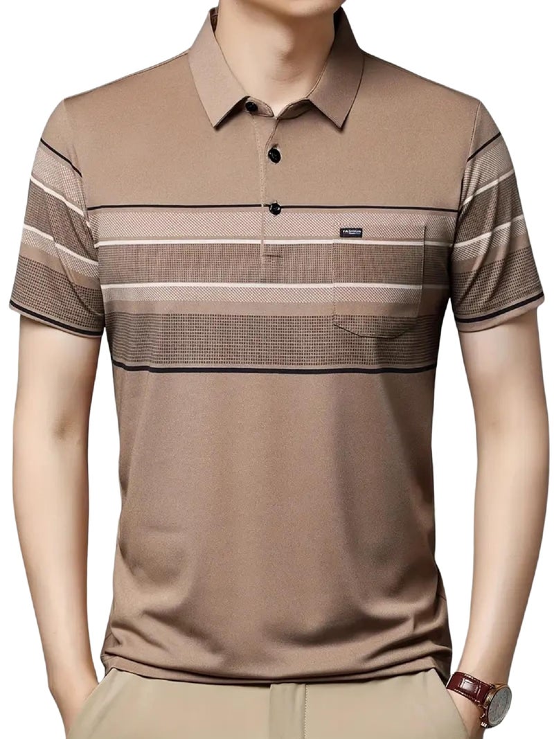 Lymio Men T-Shirt || T-Shirt for Men || Polo T Shirt (Polo-60-Brown-2XL) - Image 5