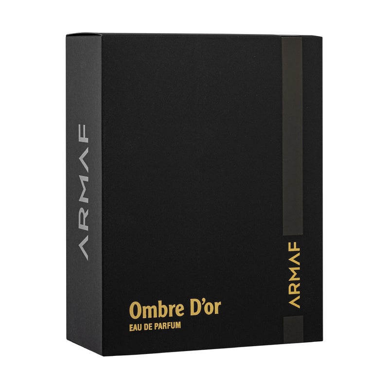 Armaf Perfume Ombre D'or Black Eau De Parfum For Man 75ml, Perfumes for Men, Long Lasting Fragrance For Him - Image 1