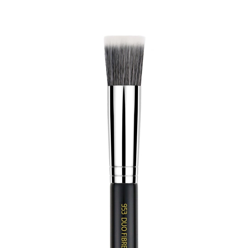 Bdellium Tools Professional Makeup Brush - Maestro Series 953 Duet Fiber Foundation - With Soft Synthetic Fibers, For Precise Application of Foundation (Black, 1pc) - Image 2