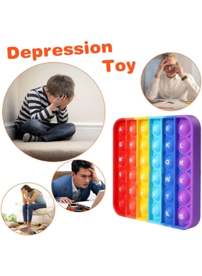 2 in 1 Fidget Toys, ABC Learning and Educational Toys, Poppers Fidget Toys,Stress Relief, Sensory Toys [26 Letters on One Side | Numbers 1-30 on The Other Side] - Image 2