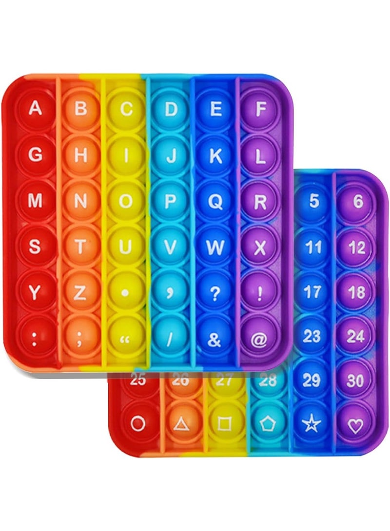 2 in 1 Fidget Toys, ABC Learning and Educational Toys, Poppers Fidget Toys,Stress Relief, Sensory Toys [26 Letters on One Side | Numbers 1-30 on The Other Side] - Image 1